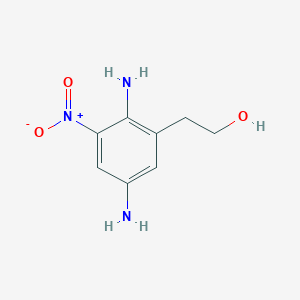 molecular formula C8H11N3O3 B018817 4-Amino-3-nitro-5-beta-hydroxyethylaniline CAS No. 104535-30-0