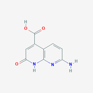 molecular formula C9H7N3O3 B188174 7-Amino-2-hydroxy-1,8-naphthyridine-4-carboxylic acid CAS No. 90323-16-3