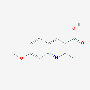 molecular formula C12H11NO3 B188178 7-Methoxy-2-methylquinoline-3-carboxylic acid CAS No. 470702-34-2