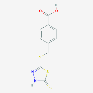 molecular formula C10H8N2O2S3 B018818 4-(5-Mercapto-1,3,4-thiadiazol-2-ylthiomethyl)-benzoicacid CAS No. 107859-96-1