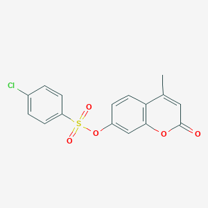 molecular formula C16H11ClO5S B188181 (4-Methyl-2-oxochromen-7-yl) 4-chlorobenzenesulfonate CAS No. 6631-52-3