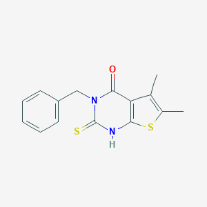 molecular formula C15H14N2OS2 B188182 3-苄基-2-巯基-5,6-二甲基-3H-噻吩[2,3-d]嘧啶-4-酮 CAS No. 59898-63-4