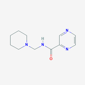 molecular formula C11H16N4O B188185 Pyrazinecarboxamide, N-(piperidinomethyl)- CAS No. 1020-20-8