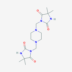 molecular formula C16H26N6O4 B188202 Hydantoin, 3,3'-(1,4-piperazinediyldimethylene)bis(5,5-dimethyl- CAS No. 747-04-6