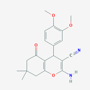 B188224 2-amino-4-(3,4-dimethoxyphenyl)-7,7-dimethyl-5-oxo-5,6,7,8-tetrahydro-4H-chromene-3-carbonitrile CAS No. 5118-60-5