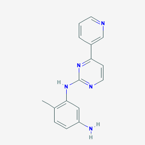 molecular formula C16H15N5 B018823 N-(5-Amino-2-methylphenyl)-4-(3-pyridyl)-2-pyrimidineamine CAS No. 152460-10-1