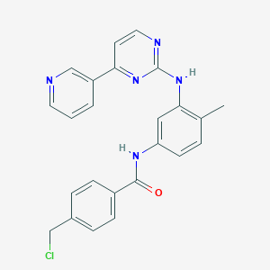 molecular formula C24H20ClN5O B018824 4-(Chloromethyl)-N-(4-methyl-3-((4-(pyridin-3-yl)pyrimidin-2-yl)amino)phenyl)benzamide CAS No. 404844-11-7