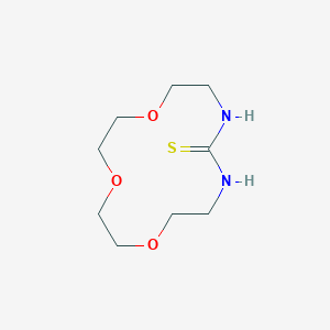molecular formula C9H18N2O3S B188240 1,9,12-Trioxa-4,6-diazacyclotetradecane-5-thione CAS No. 75491-64-4