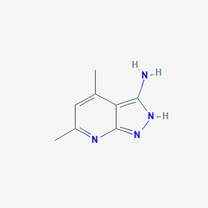 molecular formula C8H10N4 B188242 4,6-Dimethyl-1H-pyrazolo[3,4-b]pyridin-3-amine CAS No. 41601-44-9