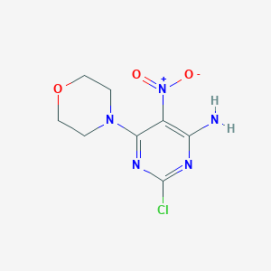 molecular formula C8H10ClN5O3 B188257 2-Chloro-6-morpholino-5-nitropyrimidin-4-amine CAS No. 29955-44-0