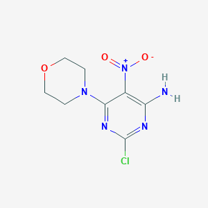 molecular formula C8H10ClN5O3 B188257 2-氯-6-(吗啉-4-基)-5-硝基嘧啶-4-胺 CAS No. 29955-44-0