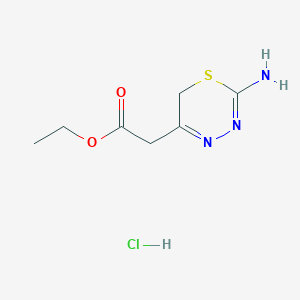 molecular formula C7H11N3O2S B188271 Ethyl 2-(2-amino-6H-1,3,4-thiadiazin-5-yl)acetate;hydrochloride CAS No. 66870-47-1