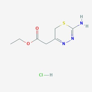 molecular formula C7H12ClN3O2S B188271 Ethyl 2-(2-amino-6H-1,3,4-thiadiazin-5-yl)acetate;hydrochloride CAS No. 66870-47-1