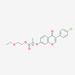2-ethoxyethyl 2-{[3-(4-chlorophenyl)-4-oxo-4H-chromen-7-yl]oxy}propanoate