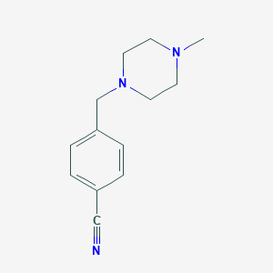 molecular formula C13H17N3 B018828 4-((4-Methylpiperazin-1-yl)methyl)benzonitrile CAS No. 125743-63-7