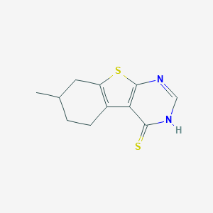 molecular formula C11H12N2S2 B188285 7-methyl-5,6,7,8-tetrahydro[1]benzothieno[2,3-d]pyrimidine-4(3H)-thione CAS No. 314260-78-1