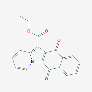 molecular formula C19H13NO4 B188287 6,11-二氧代-12-萘并[2,3-b]吲哚并咔唑酸乙酯 CAS No. 3306-93-2