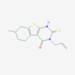 molecular formula C14H16N2OS2 B188294 3-allyl-2-mercapto-7-methyl-5,6,7,8-tetrahydro[1]benzothieno[2,3-d]pyrimidin-4(3H)-one CAS No. 307512-22-7