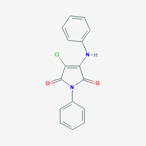 molecular formula C16H11ClN2O2 B188297 1H-Pyrrole-2,5-dione, 3-chloro-1-phenyl-4-(phenylamino)- CAS No. 6903-92-0