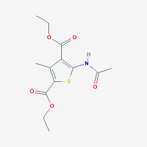 molecular formula C13H17NO5S B188298 Diethyl 5-acetamido-3-methylthiophene-2,4-dicarboxylate CAS No. 4815-41-2