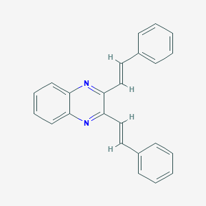 molecular formula C24H18N2 B188300 2,3-bis[(E)-2-phenylethenyl]quinoxaline CAS No. 6620-59-3