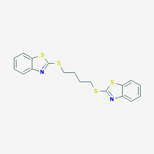 molecular formula C18H16N2S4 B188302 Benzothiazole, 2,2'-[1,4-butanediylbis(thio)]bis- CAS No. 130537-88-1