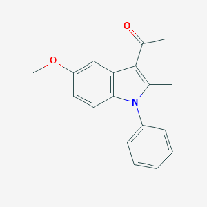 molecular formula C18H17NO2 B188305 1-(5-methoxy-2-methyl-1-phenyl-1H-indol-3-yl)ethanone CAS No. 101733-97-5