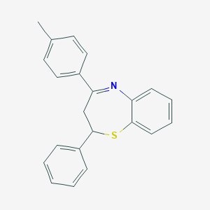 molecular formula C22H19NS B188311 4-(4-Methylphenyl)-2-phenyl-2,3-dihydro-1,5-benzothiazepine CAS No. 64820-39-9