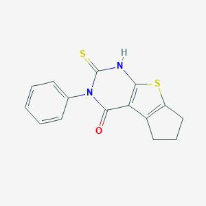 2-mercapto-3-phenyl-3,5,6,7-tetrahydro-4H-cyclopenta[4,5]thieno[2,3-d]pyrimidin-4-one