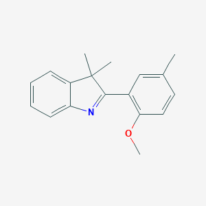 molecular formula C18H19NO B188338 3H-Indole, 2-(2-methoxy-5-methylphenyl)-3,3-dimethyl- CAS No. 114479-12-8