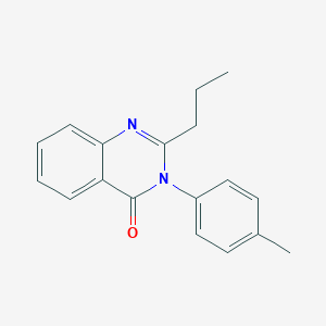 molecular formula C18H18N2O B188342 4(3H)-Quinazolinone, 3-(4-methylphenyl)-2-propyl- CAS No. 84312-85-6