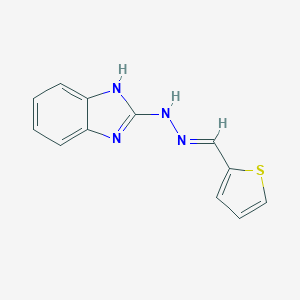 molecular formula C12H10N4S B188344 N-(1H-Benzoimidazol-2-yl)-N'-thiophen-2-ylmethylene-hydrazine CAS No. 5654-18-2