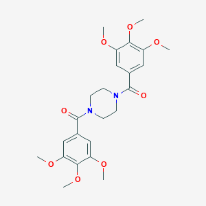 molecular formula C24H30N2O8 B188348 Piperazine, 1,4-bis(3,4,5-trimethoxybenzoyl)- CAS No. 1062-48-2