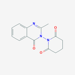 molecular formula C14H13N3O3 B188349 1-(2-methyl-4-oxoquinazolin-3(4H)-yl)piperidine-2,6-dione CAS No. 6155-00-6