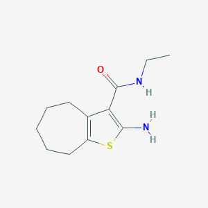molecular formula C12H18N2OS B188354 2-amino-N-ethyl-5,6,7,8-tetrahydro-4H-cyclohepta[b]thiophene-3-carboxamide CAS No. 301321-98-2