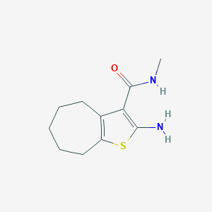 molecular formula C11H16N2OS B188355 2-amino-N-methyl-5,6,7,8-tetrahydro-4H-cyclohepta[b]thiophene-3-carboxamide CAS No. 301321-97-1
