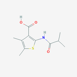 molecular formula C11H15NO3S B188360 4,5-Dimethyl-2-(2-methylpropanamido)thiophene-3-carboxylic acid CAS No. 312940-41-3