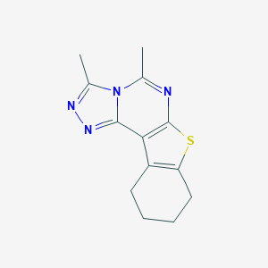 molecular formula C13H14N4S B188361 3,5-Dimethyl-8,9,10,11-tetrahydro[1]benzothieno[3,2-e][1,2,4]triazolo[4,3-c]pyrimidine CAS No. 78041-95-9