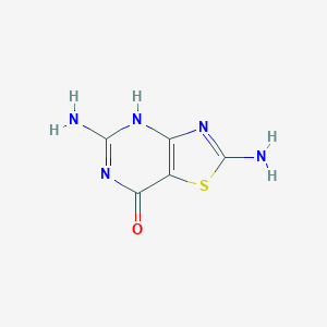 molecular formula C5H5N5OS B018837 2,5-Diaminothiazolo[4,5-d]pyrimidin-7(6H)-one CAS No. 22288-77-3