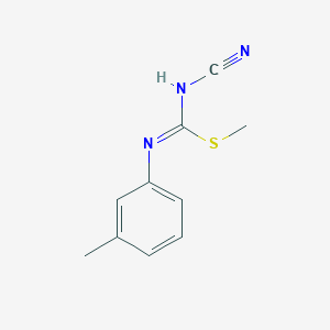 molecular formula C10H11N3S B188375 1-Cyano-2-methyl-3-(3-methylphenyl)isothiourea CAS No. 21504-97-2