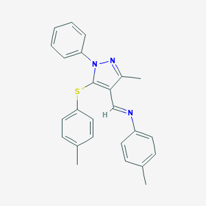 (E)-1-{3-Methyl-5-[(4-methylphenyl)sulfanyl]-1-phenyl-1H-pyrazol-4-yl}-N-(4-methylphenyl)methanimine