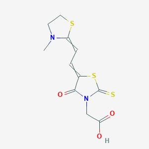 3-Thiazolidineacetic acid, 5-[(3-methyl-2-thiazolidinylidene)ethylidene]-4-oxo-2-thioxo-