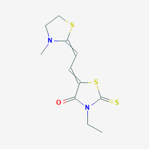 3-Ethyl-5-[2-(3-methyl-1,3-thiazolidin-2-ylidene)ethylidene]-2-sulfanylidene-1,3-thiazolidin-4-one