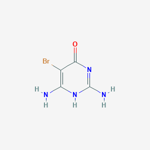 molecular formula C4H5BrN4O B018840 2,6-Diamino-5-bromo-1H-pyrimidin-4-one CAS No. 6312-72-7