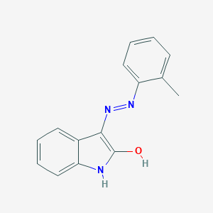 molecular formula C15H13N3O B188403 3-[2-(2-Methylphenyl)hydrazinyl]indol-2-one CAS No. 21231-41-4