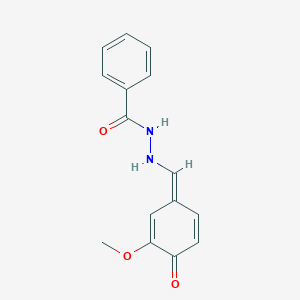 N'-[(Z)-(3-methoxy-4-oxocyclohexa-2,5-dien-1-ylidene)methyl]benzohydrazide