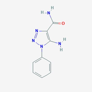 molecular formula C9H9N5O B188425 5-amino-1-phenyl-1H-1,2,3-triazole-4-carboxamide CAS No. 20317-25-3