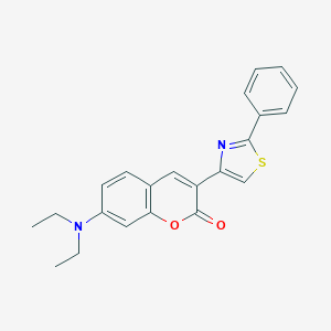 molecular formula C22H20N2O2S B188426 7-(diethylamino)-3-(2-phenyl-1,3-thiazol-4-yl)-2H-chromen-2-one CAS No. 88735-57-3