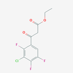 molecular formula C11H8ClF3O3 B018843 3-(3-氯-2,4,5-三氟苯基)-3-氧代丙酸乙酯 CAS No. 101987-86-4