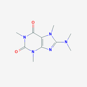 molecular formula C10H15N5O2 B188433 8-(Dimethylamino)-1,3,7-trimethyl-3,7-dihydro-1H-purine-2,6-dione CAS No. 78146-62-0
